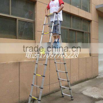 Double Sided A frame Aluminium Telescopic Ladder 2.9m+2.9m