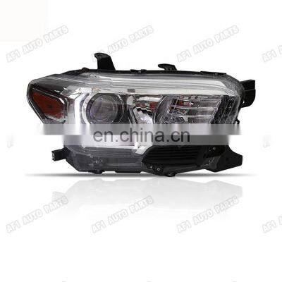 Fits For 2016-2022 Tacoma w/o LED DRL Chrome Headlight Headlamp