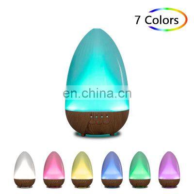Hot Selling Portable Air 7 Color Led Light Wooden Base Humidifier Aroma Diffuser 120ml photo-4