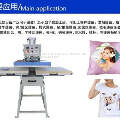 Pneumatic Double Position Slide Hot Stamping Machine 60*80 Clothing Hot Drilling LOGO Heat Transfer Press Machine photo-5