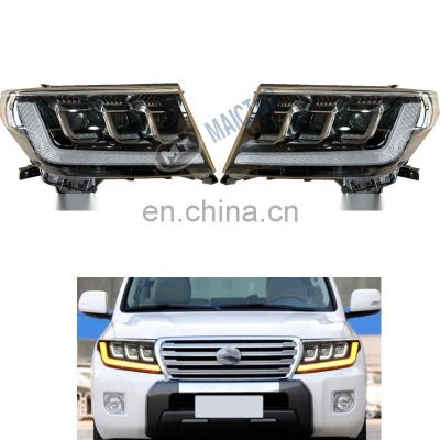 MAICTOP car lighting system front light for land cruiser fj200 lc200 2012 3 lens headlight head lamp