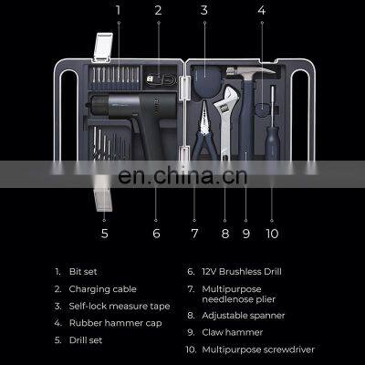 Xiaomi Youpin HOTO 12V Electric Drill Tool Box Hybrid Repair Tool Kit Home Installation Hand Power Tool Kit Sewing Pliers photo-2