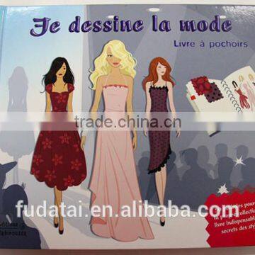 FDT custom fashion design drawing stencil concealed wire-o book