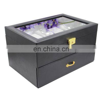 Custom Logo 30 Slots Oak Veneer Wooden Watch Box Display photo-2