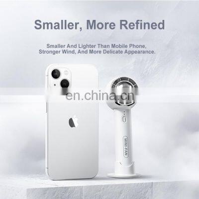 Summer Hot Selling Portable Small Fan Cool Forest Wind Strong Adjustable Wind Speed 3-level USB Rechargeable Hand Held Mini Fan
