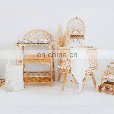 High Quality Rattan Cot Kid's Bassinet, Crib For Baby Wicker Nursing Furniture Wholesale Vietnam Supplier photo-3