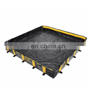 10' W x 10' L x 1' H flexible collapse Self-Rising spill containment berm