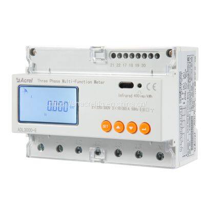 Acrel ADL3000-E AC Three Phase Direct Input 80A or 5A via CTs Multi Function Energy Meters Electric Meter Digital For EV Charger photo-4