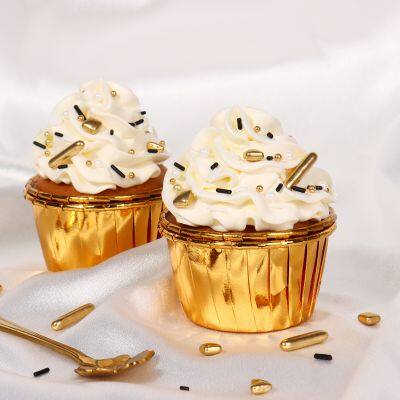 Luxury Party Cake Decorations Edible Gold Metallic Sprinkles for Bakery Decoration Ingredients photo-4