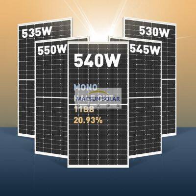 182mm 6x36 1/3 Cut High Efficiency CELL MONOFACIAL MODULES 525-550W