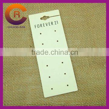 plastic jewelry display card neckalce hanging custom printed earring cards