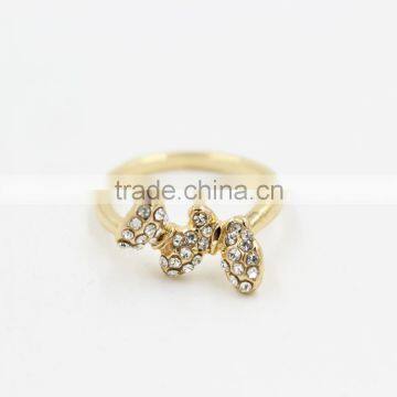 Fashion Elegant Gold Plated Crystal Ring Lover's Ring Trendy Women