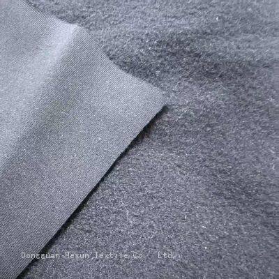 310G high-weight soft double-sided high elasticity fleece fabric used for winter yoga cycling clothing warm fabric Stretch plush fabric