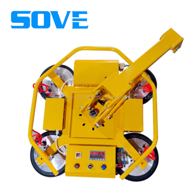 SOVE Electric Easy Operate Vacuum Glass Suction Crane Lifter for Loading Glass Curtain Wall With 400kg Sheet Metal photo-4