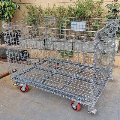 Персонально подогнанный по размерам металлический сетчатый клетчатый контейнер для организации промышленных деталей и инструментов