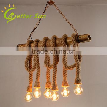 High Quality Hemp Rope Stairs Pendant Light Fixtures                        
                                                Quality Choice