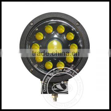 round and yellow 60w LED work light for atv, suv, tractor