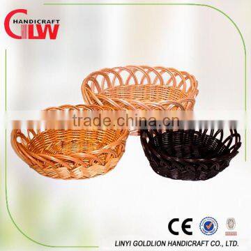 Set of 3 oval willow basket, willow tray, fruit tray