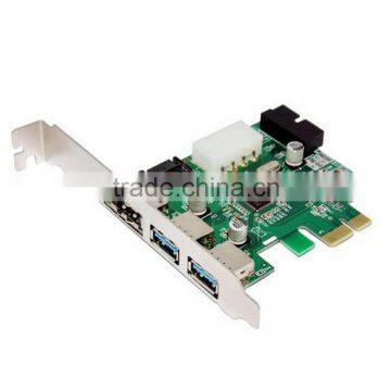 Power Over eSATA eSATAp II & USB 3.0 USB3.0 to PCI-E PCI Express Card w/ Motherboard 20 pin Connector