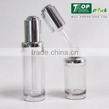 Round Shape PETG Lotion Bottle With Press Down Dropper Button ,20ml ,30ml photo-2