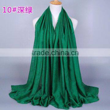 New Design Cotton Colorful Pearl Beads Muslim Hijab Shawl Quality Choice photo-3