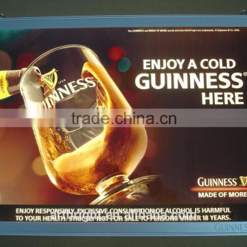 Advertising edge lit super thin LED light box (with aluminum snap frame)