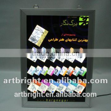 Advertising LED slim light box with aluminum snap frame