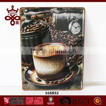 Vintage Wall Decor Coffee Theme Tin Poster 20X30CM Shabby Chic Metal Plaque photo-5