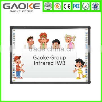 Best price IR interactive smart board education equipment wholesale 82 inch smart board 4 users writing interactive white board