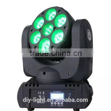 7pcs 12W 4in1 LED Mini Moving Head Beam Wash Light Disco Stage Effect Lighting photo-2