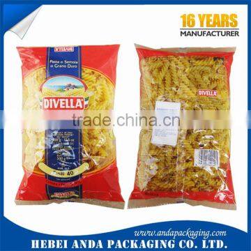 Moisture Proof Flexible Food Grade Pasta Bags Packaging Material/ Pasta Wrapper/ laminated Plastic Pasta Packaging