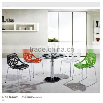 low price round glass folding dining table factory sell directly YY27