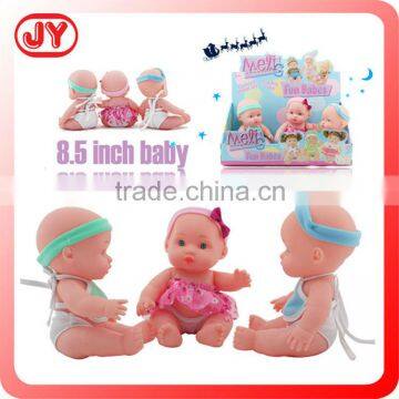 8.5 inch cute silicone doll different clothes styles mini vinyl baby doll