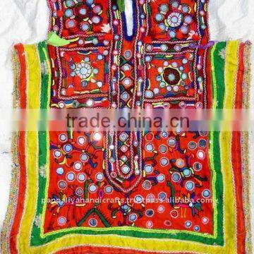 Beautiful fine embroidery work in a variety of stitches mirror work and metal sequins work choli dress