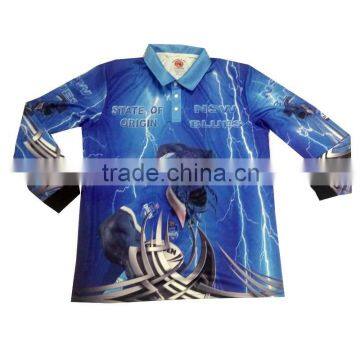 custom fishing jersey sublimated printed 100% polyester fishing shirts