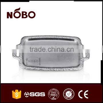 Decorative Stainless Steel Non-slip Serving Tray photo-2