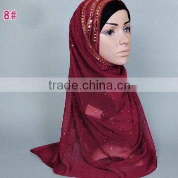 Fashion scarf scarf muslim scarf with crystal