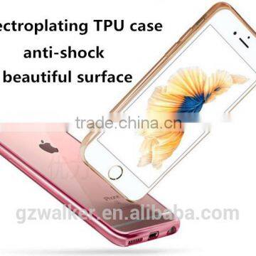 2016 Hot Selling Factory price electroplating soft TPU case cover for iphone 6 6 plus