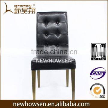 Wholesale metal frame high back hotel dining chair