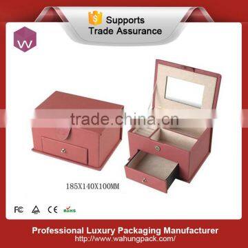 Handmade cheap leather nice jewelry boxes