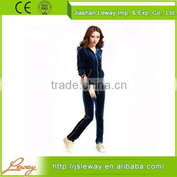 Latest fashion clothing wholesale sportwear women's velour tracksuits