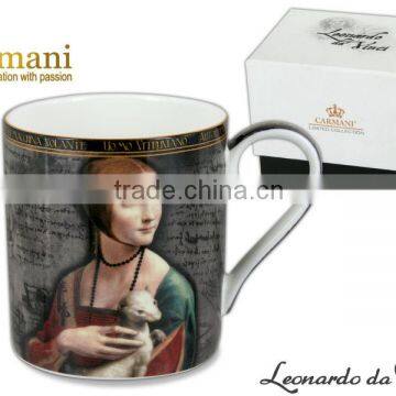 CARMANI gift set Cup + Saucer with LEONARDO DA VINCI artwork
