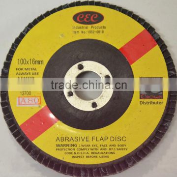 CEC BRAND high quality flap disc4" for metal grinding disc black net cover