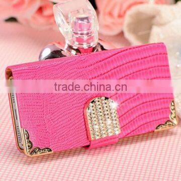 2014 Hot Selling Diamond Magnetic Leather Wallet Flip Mobile Phone Case Cover for Apple Iphone 6 photo-5