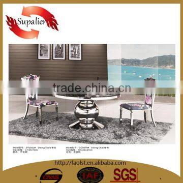 dining room home furniture round glass dining table and 4 chairs