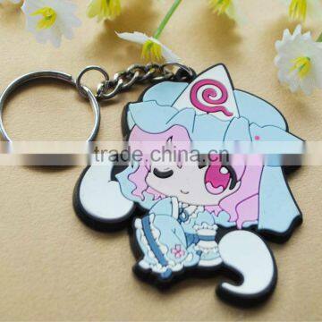 soft silicone rubber pvc keychain, cartoon rubber pvc keychain & keyring