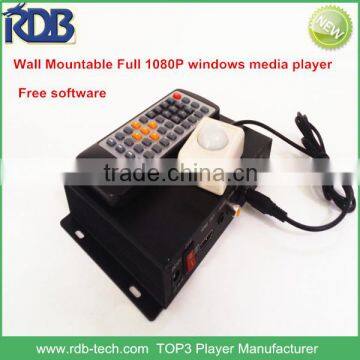 RDB Wall Mountable Full 1080P windows media player Free software DS005-80