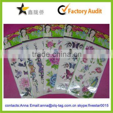 2014 Fashion professional custom crystal tattoo sticker