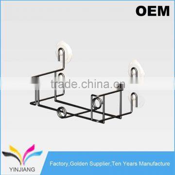 Smart Design Wire Black Wall Mounted Glass Set Top Tissue Box Holder photo-3