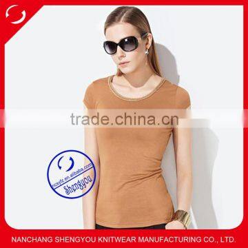 custom 100 rayon blank t shirt women wholesale